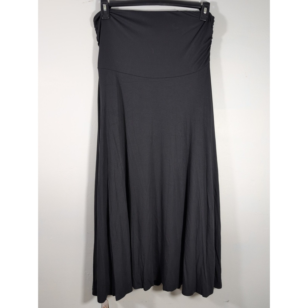 OGL Size Large Soft Maxi Skirt with Pockets‎ Black  New